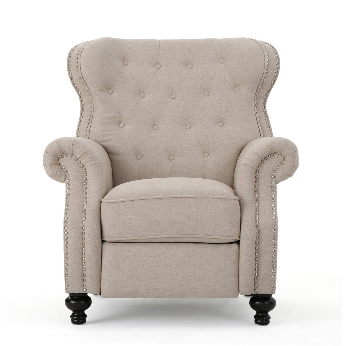 Push Rack Recliner Wheat Fabric