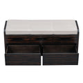 Rustic Storage Bench With 2 Drawers, Hidden Storage Space, And 3 False Drawers At The Top, Shoe Bench For Living Room, Entryway Espresso Espresso Mdf Acacia