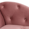 Samuel Tufted Roll Arm Chaise Lounge, Ash Rose Pink Velvet Pink Foam Velvet
