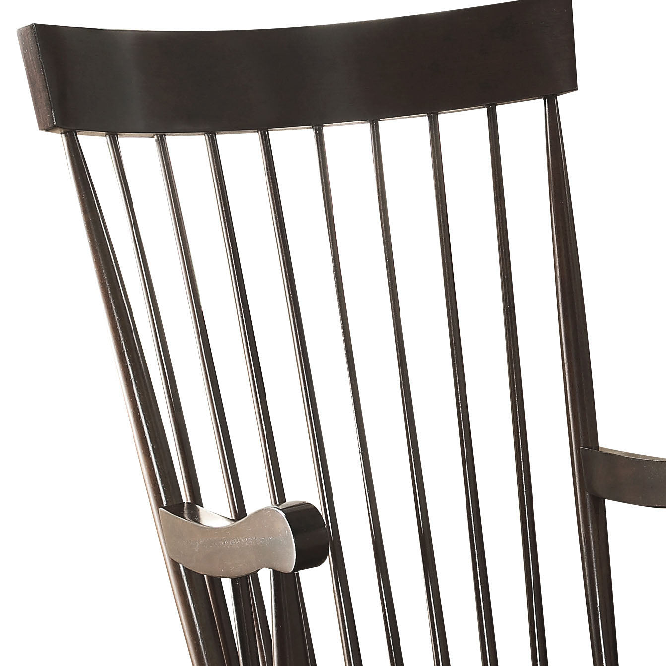 Arlo Black Finish Rocking Chair Black Synthetic Wood