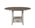 Abacus 5 Piece Dining Set With Drop Leaf Counter Height Table Smoke Grey Smoke Grey Wood
