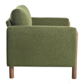 Oversized Accent Chair, Upholstered Living Room Chairs Single Sofa Chair With Walnut Legs, Curved Handrail, Green Green Teddy