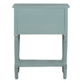 Narrow Console Table, Slim Sofa Table With Three Storage Drawers And Bottom Shelf Light Blue Light Blue Solid Wood Mdf