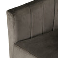 Swivel Arm Chair Grey Velvet