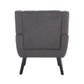Modern Soft Teddy Material Ergonomics Accent Chair Living Room Chair Bedroom Chair Home Chair With Black Legs For Indoor Home Grey Teddy Fabric Grey Foam Upholstered