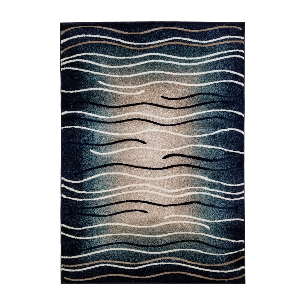 Jersey Area Rugs, Carpets For Livingroom, 7X10 Area Rugs ,3001 Blue Rectangle 8&10 Blue Contemporary Abstract Polypropylene