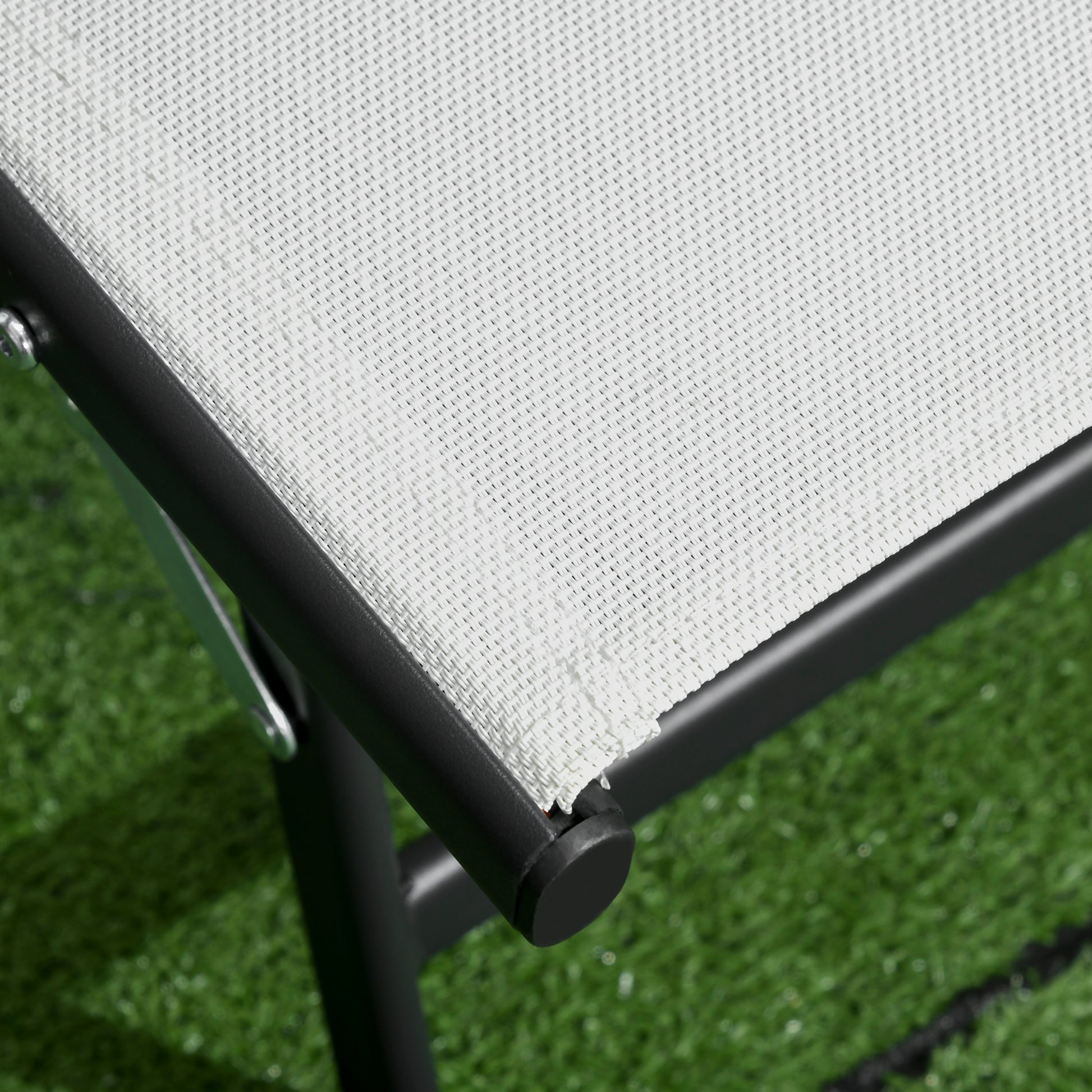 Outsunny Chaise Lounge Outdoor, 2 Piece Lounge Chair With Wheels, Tanning Chair With 5 Adjustable Positions For Patio, Beach, Yard, Pool, Cream White Cream White Fabric