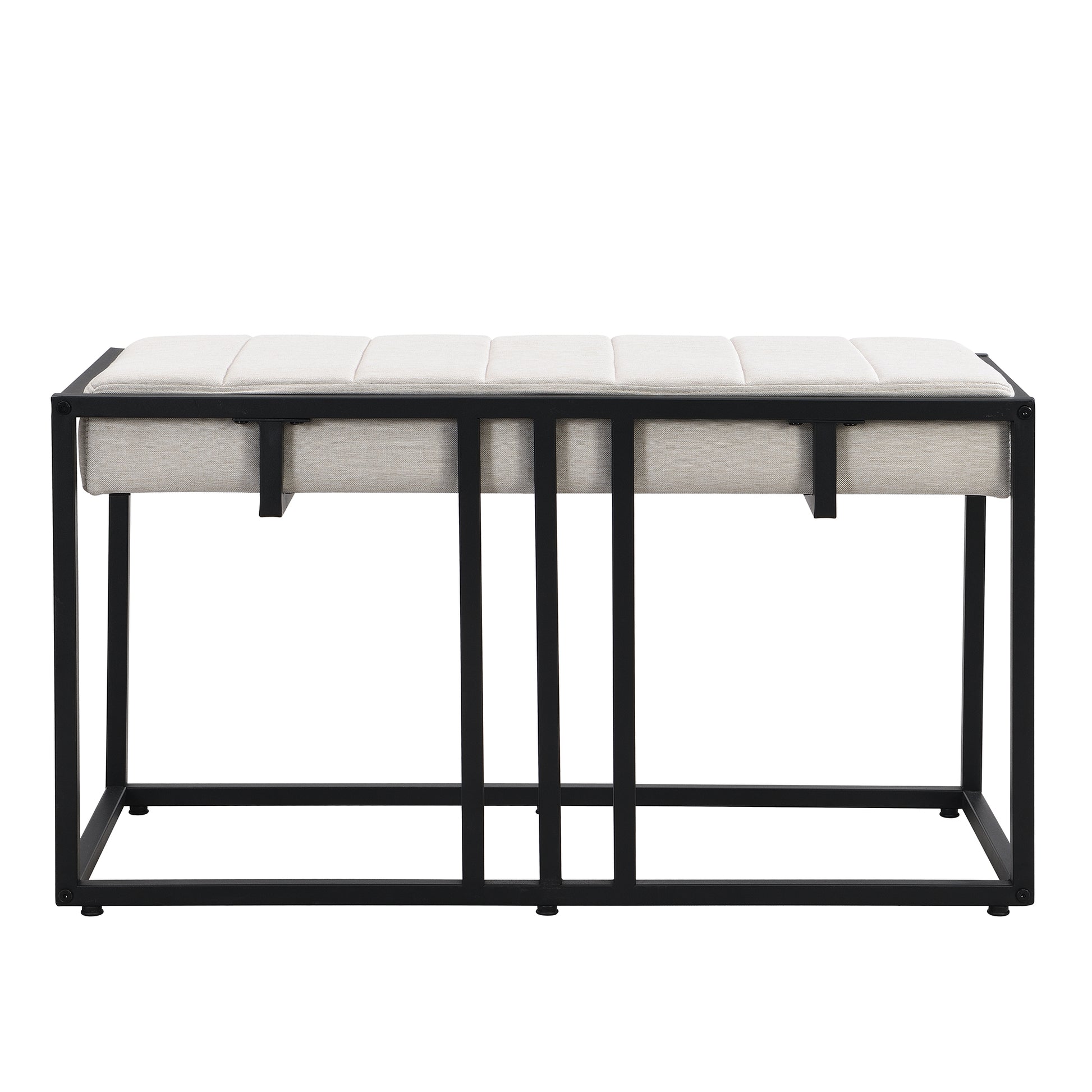 Modern Faux Marble 6 Piece Dining Table Set,60Inch Metal Kitchen Table Set With Upholstered Dining Chairs And Bench, Black Metal Dining Room Bench Seating Rectangular Dining Table With Chair And Bench Metal Wood Black Seats 6 60 Inches Farmhouse Trestle