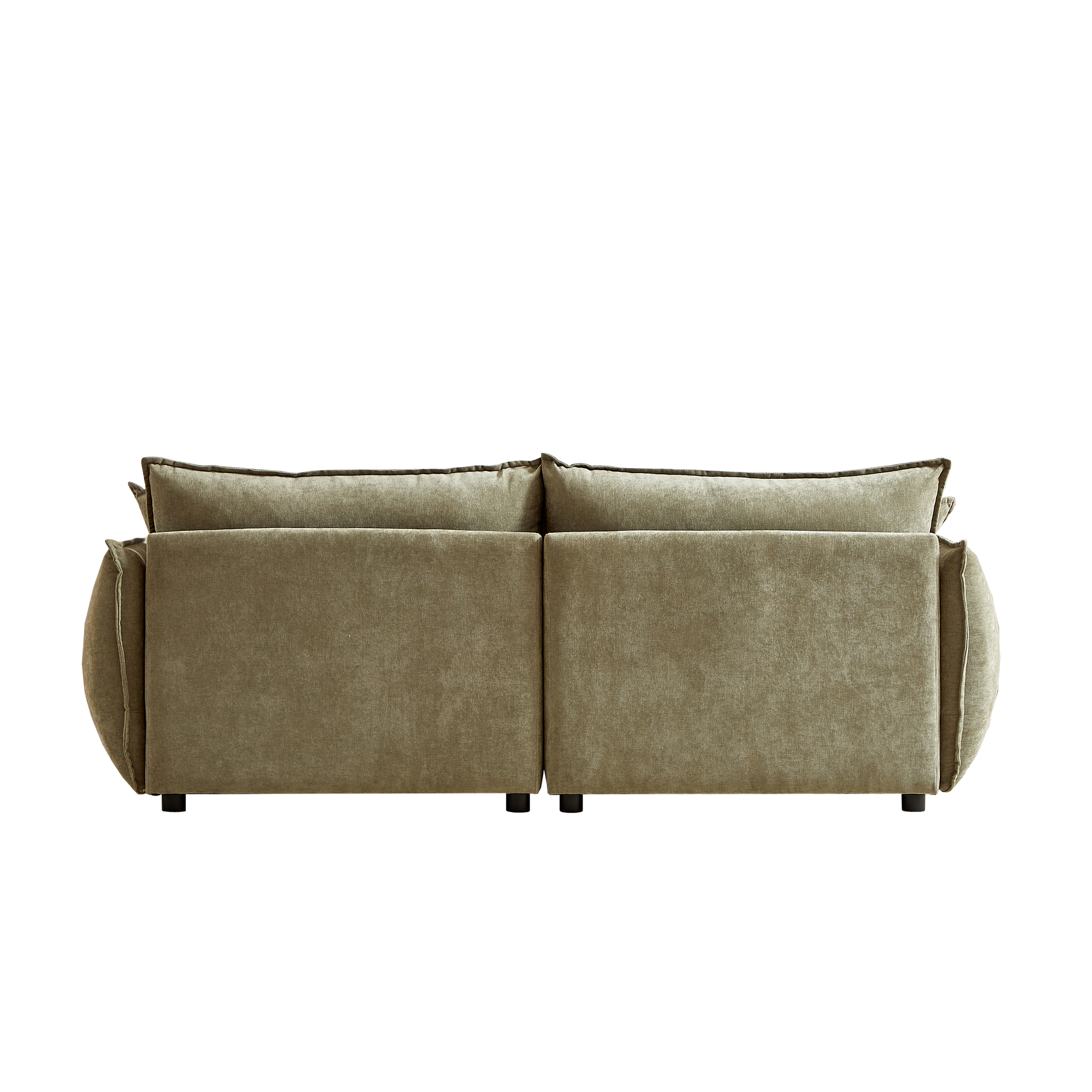 Mh88" Modern Living Room Sectional, Wide Living Room Sectional, Stylish Chenille Triple Sectional With Extra 2 Pillows, Thickly Padded Seat And Back And Armrests For Apartment, Living Room Light Green Chenille Wood Primary Living Space Pine Foam Fabric 3