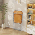 Folding Chair Transparent Chairs Ghost Stackable Crystal Folding Chair Pc Plastic Living Room Seat Chrome Frame And Foldable Acrylic Chair Fo Orange Orange Pc