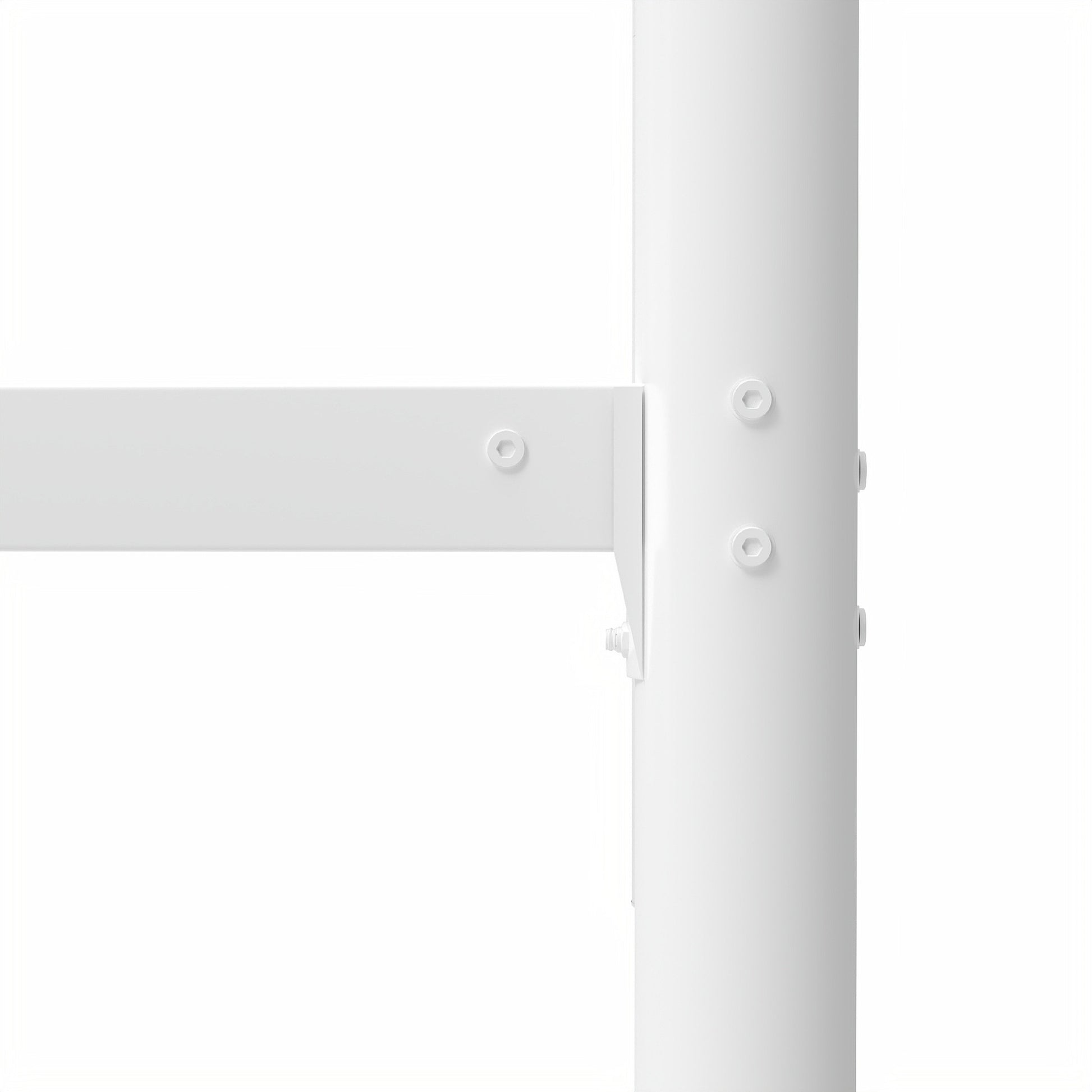 Heavy Duty Sturdy Meta Twin Over Twin With Trundle Bunk Bed L Noise Reduced Safety Guardrail No Box Spring Needed,White Box Spring Not Required Twin White Metal