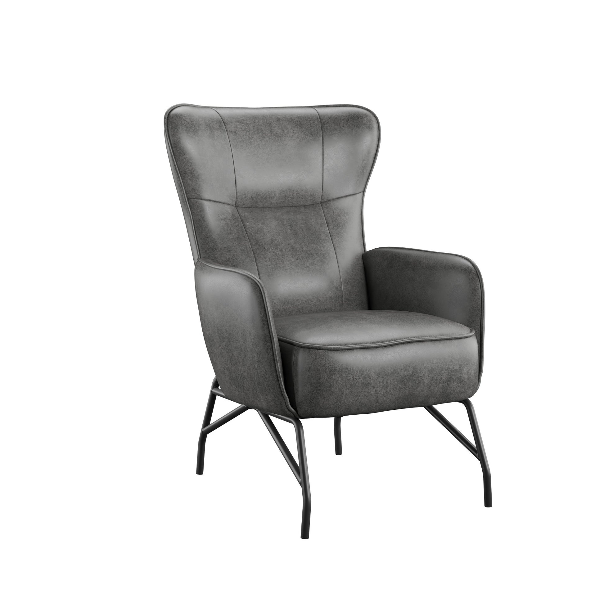Graham Gray Accent Chair Gray Foam Engineered Wood