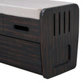 Rustic Storage Bench With 2 Drawers, Hidden Storage Space, And 3 False Drawers At The Top, Shoe Bench For Living Room, Entryway Espresso Espresso Mdf Acacia