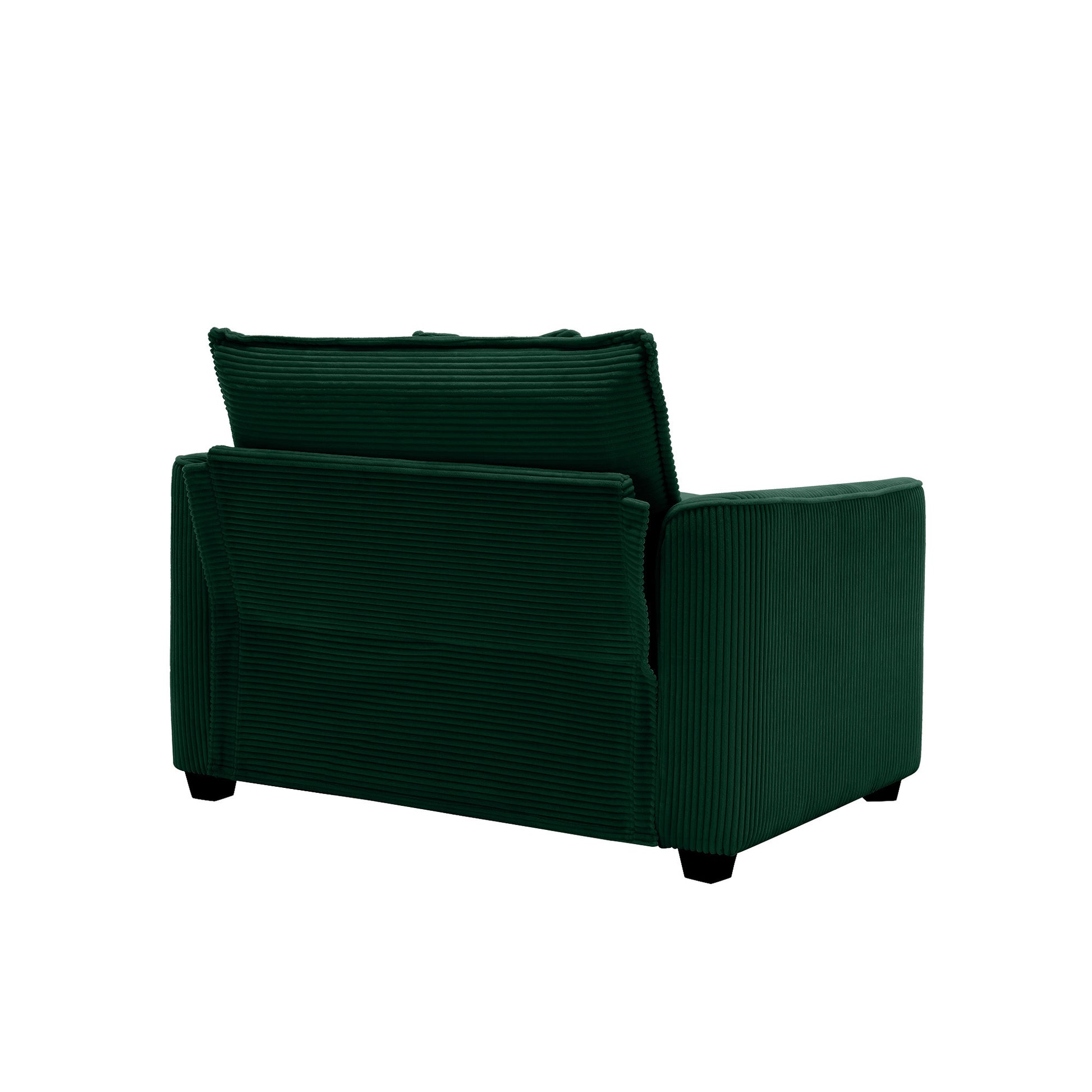 Luxurious And Sophisticated Sofa Set With Soft Cushions And Pillows, Home For Living Rooms And Clubs As Well As Home Theaters, Consisting Of Two Single Sofas And A 3 Seater Sofas In Green Corduroy Fab Green Corduroy 5 Seat