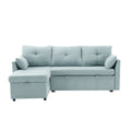 United We Win Furniture, Modular L Shaped Sofa, Modular Long Sofa With Reversible Chaise Lounge, Sofa Bed, Sleeper Sofa, Modular Sofa Combination With Storage Seats. Mint Green Chenille 3 Seat