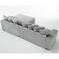Arrived Oversized Two Piece Couches, L Shaped Sofa, Corduroy, Right Chaise Daybed,With Armrests,Eight Throw Pillows,Corner Sofa,Easy To Assemble, Gray Gray Polyester Wood Primary Living Space Medium Soft Pillow Back Modern Square Arms Wood 3 Seat