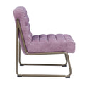 Wisteria Accent Chair With Metal With Sled Base Pink Primary Living Space Genuine Leather