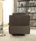 Charcoal Polished Recliner With Pillow Top Arm Charcoal Microfiber Manual Handle Metal Primary Living Space Tight Back Handle Pillow Top Arms Fabric Metal