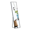 Aluminum Alloy Metal Frame Wall Mounted Full Length Mirror, Bathroom Vanity Mirror, Bedroom Porch, Decorative Mirror, Clothing Store, Floor To Ceiling Mirror, Black 65 * 23