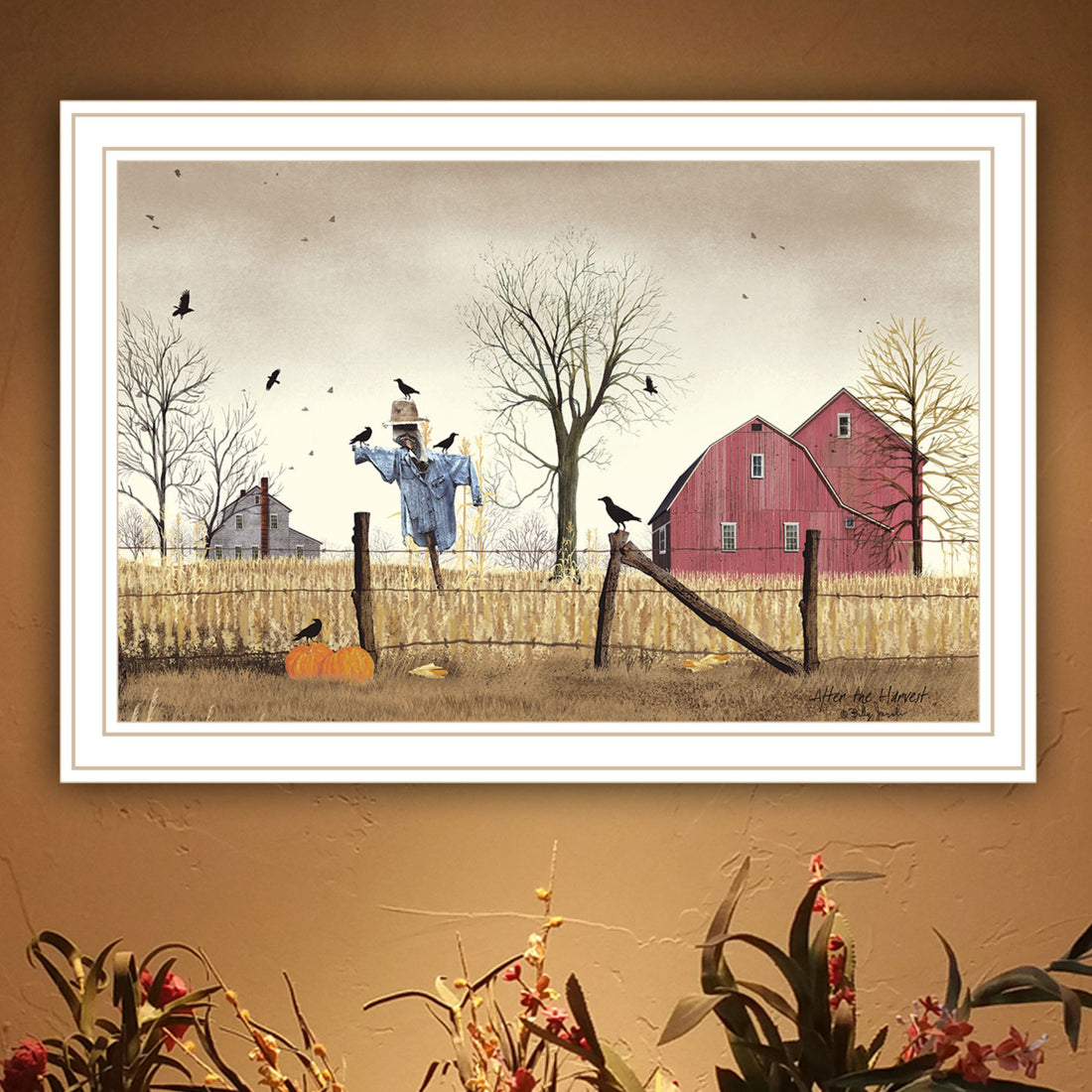 After The Harvest White Framed Wall Art For Living Room, Bedroom Wall Art Print For Home Decor By Billy Jacobs Multicolor Wood Paper