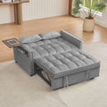 Grey Velvet Loveseat Sofa Bed Gray Wood Tufted Back Square Arms Foam Velvet 2 Seat