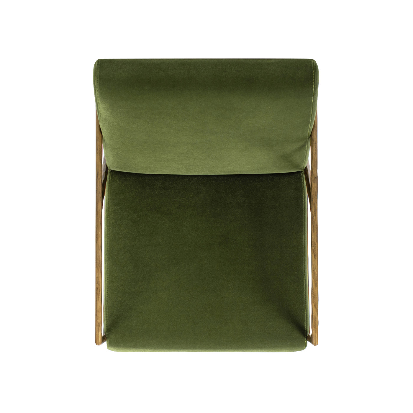 Aerin 24.5" Hammered Brass Upholstered Accent Arm Chair, Olive Green Performance Velvet Olive Green Foam Velvet