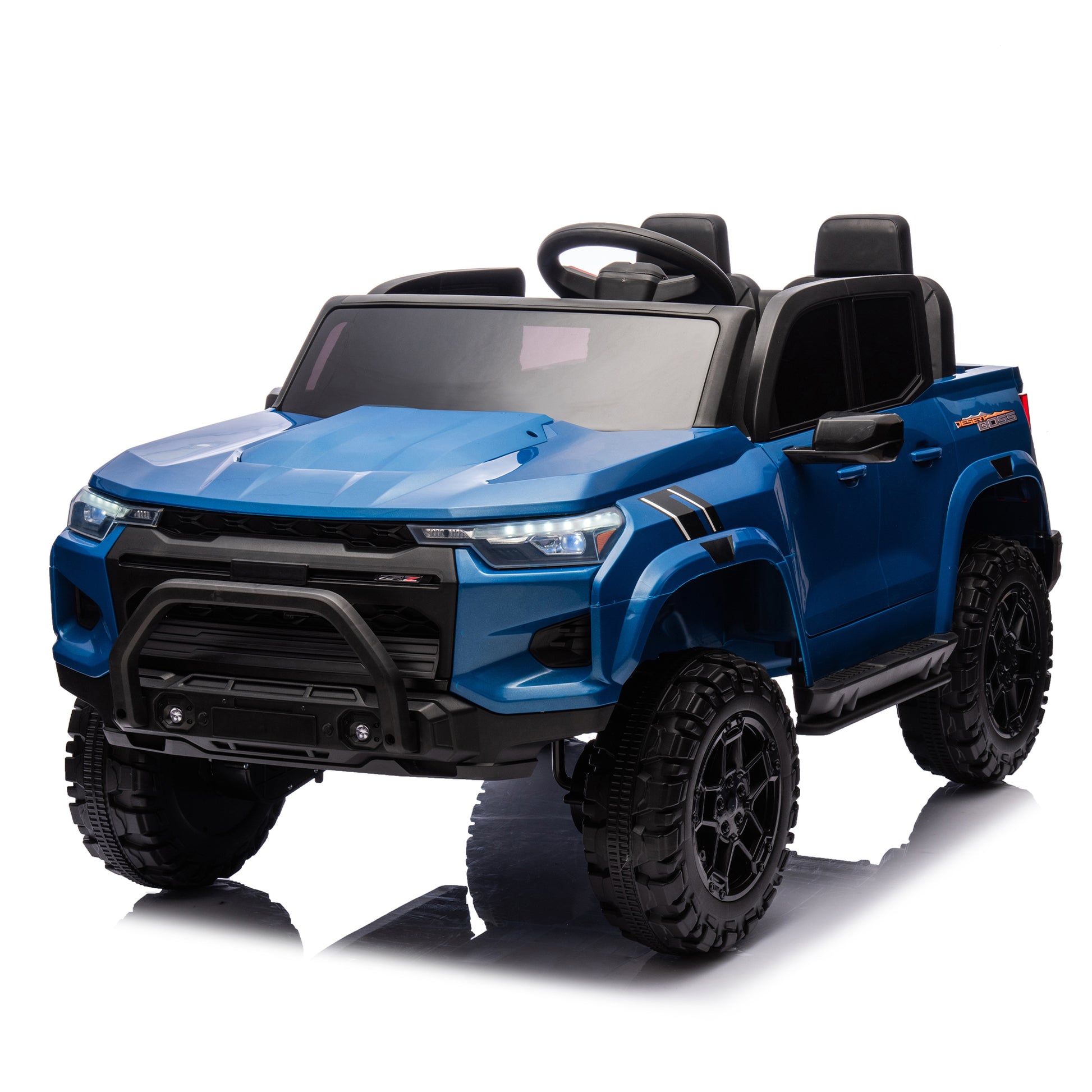 24V10A Two Seater Kids Ride On Electric Pickup, Kids Ride On Toy W Parents Remote Control,4Wd 800W Motors,Two Safety Belts,High Gate Safety Design,Usb,Bluetooth, Speed 2.49 3.73Mph For Kids Aged 3 .