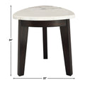 Francis White Marble Top End Table White White Marble