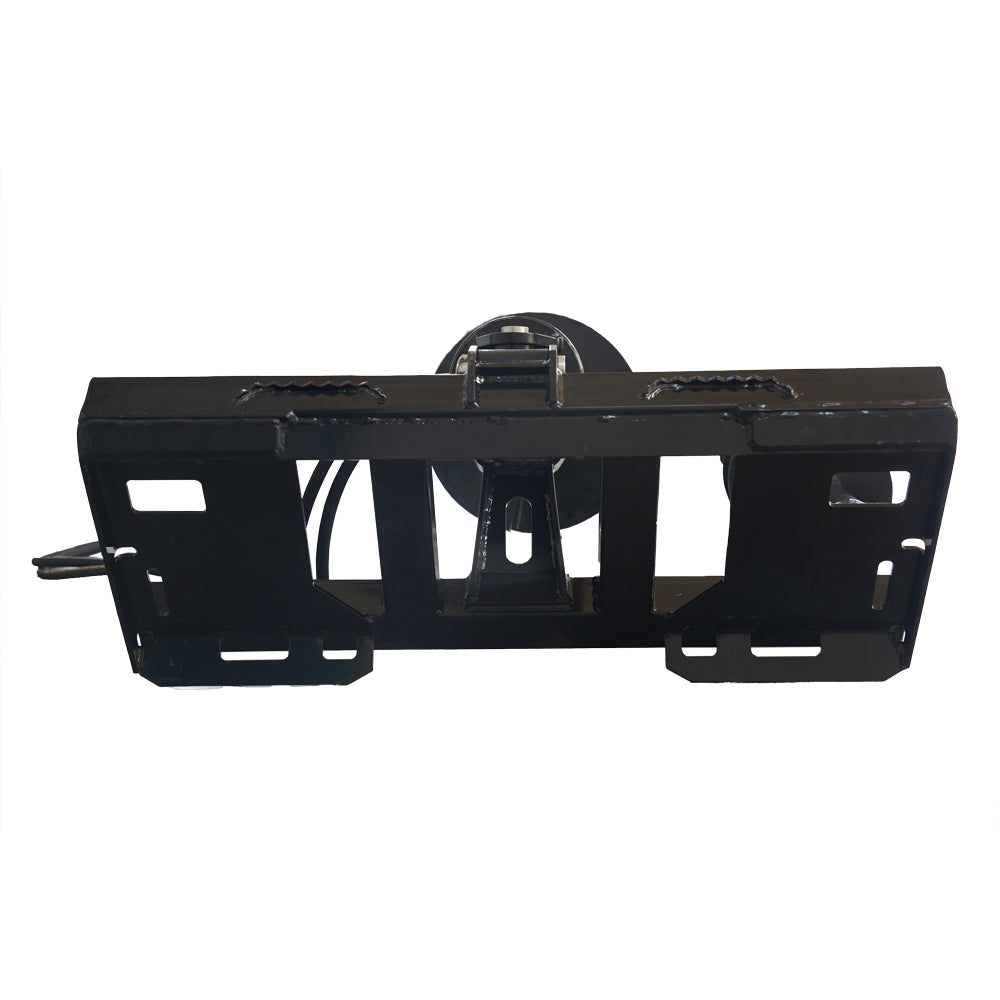 Skid Steer Attachments Post Hole Auger Drive Attachment, 12" And 18" Diameter Auger, 46" Drilling Depth, Standard Flow Black Steel