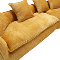 Modular Sectional Sofa, U Shaped Couch With Sofa For Five & Pillows, Modern Minimalist Chenille Fabric Large Comfy Cloud Sofas, Living Room Furniture Sets Mustard Yellow Chenille 5 Seat