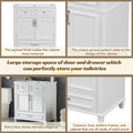 30'' Bathroom Vanity With Resin Sink, Solid Wood Frame Bathroom Storage Cabinet With Soft Closing Doors, Retro Style, White Same As Sw000118Aak White Bathroom Modern Solid Wood Mdf Resin
