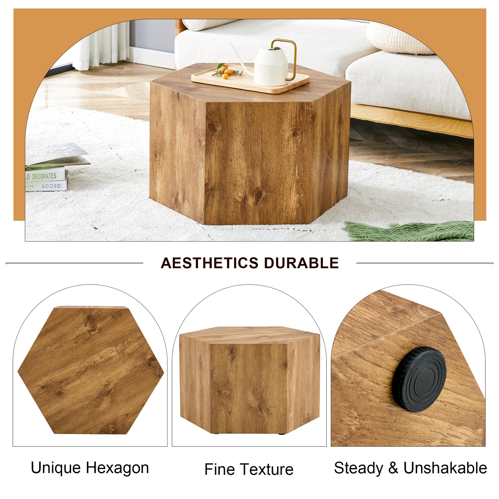 Modern Mdf Coffee Table, With Complex Texture Patterns, Style And Texture Coffee Table To Redefine Your Interior Decoration And Enhance Your Living Space, Stylish And Durable Design Wood Mdf