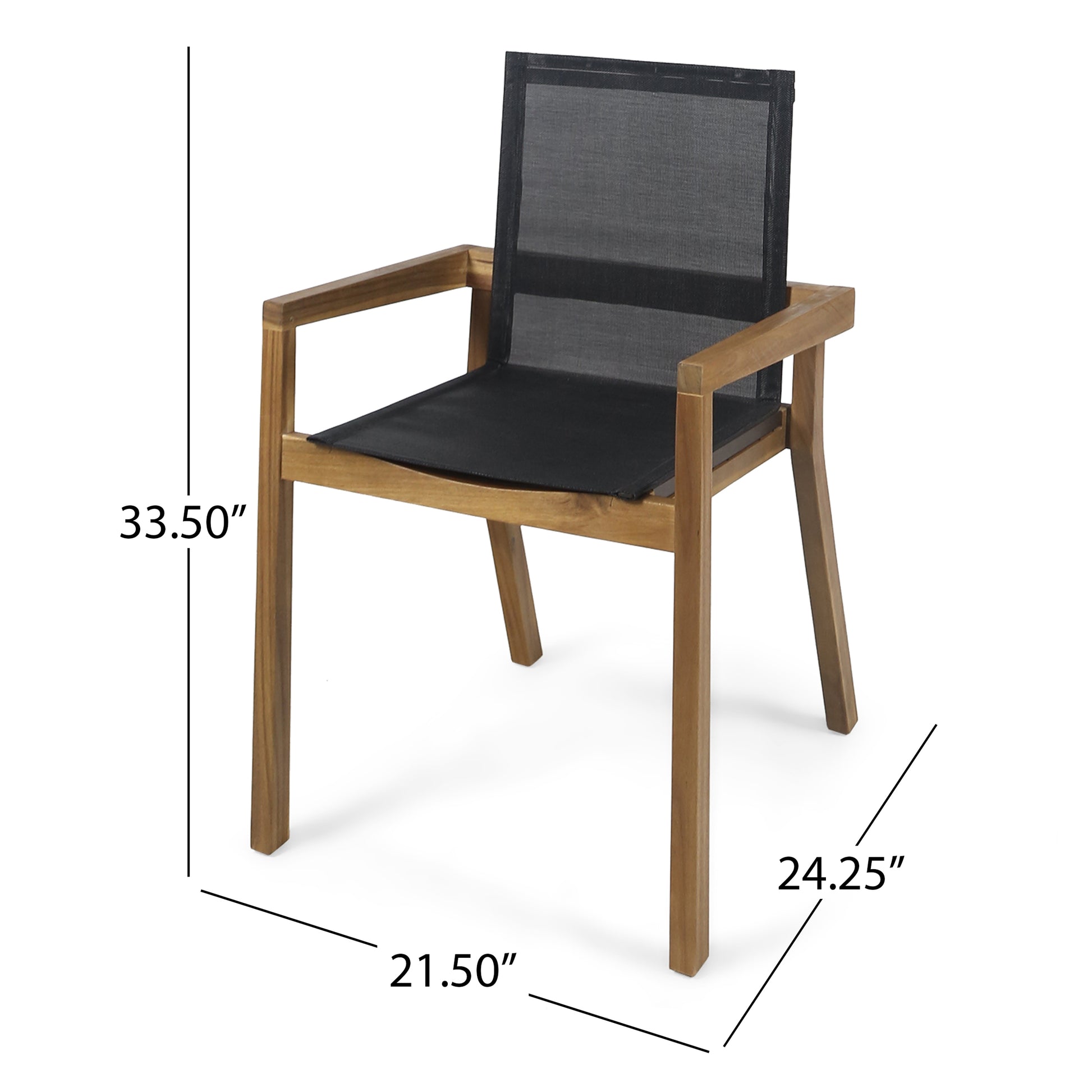 Belfast Dining Chair,Set Of 2 Teak Wood