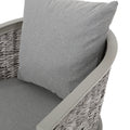Pebble Chair Grey Pe Rattan Iron Waterproof Fabric