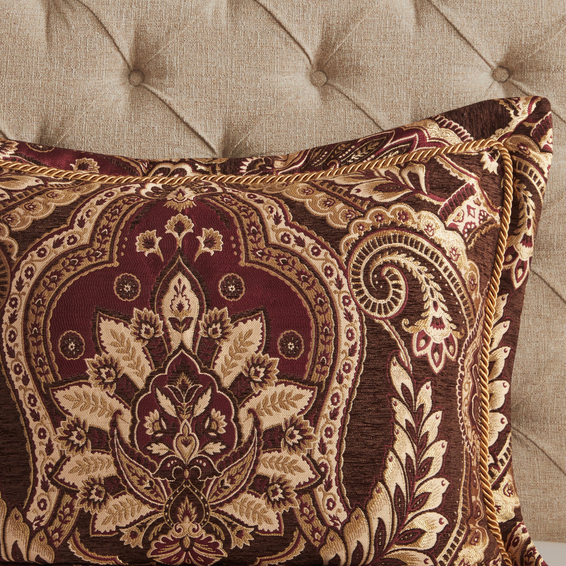 4 Piece Comforter Set Burdy Queen Multicolor Polyester