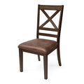 Indoor Wood Dining Set,Dining Chairs Set Of 6 Dining Table Brown Brown Rubber Wood