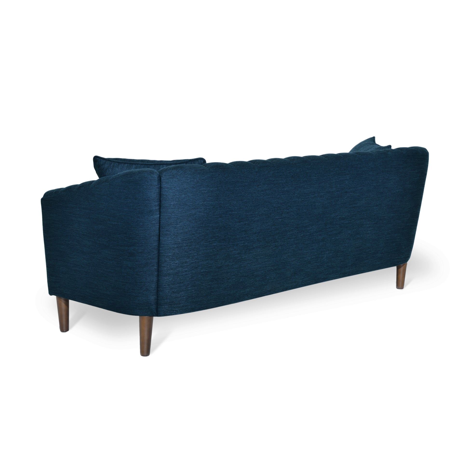 3 Seater Sofa Navy Blue Fabric