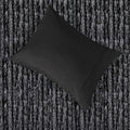 Metallic Print Faux Fur Comforter Set Twin Black Silver Polyester