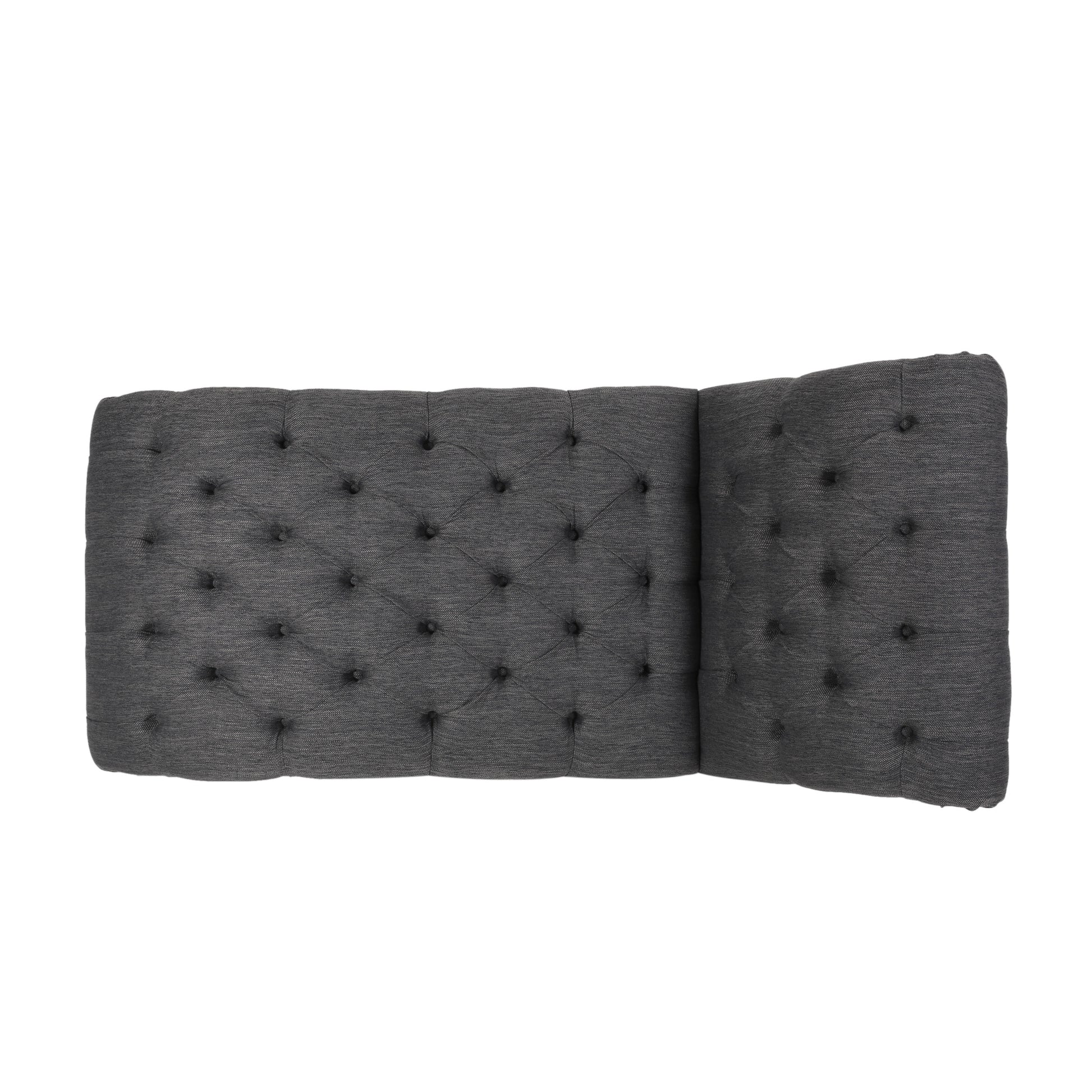Chaise Lounge Charcoal Fabric 1 Seat