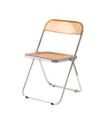 Folding Chair Transparent Chairs Ghost Stackable Crystal Folding Chair Pc Plastic Living Room Seat Chrome Frame And Foldable Acrylic Chair Fo Orange Orange Pc