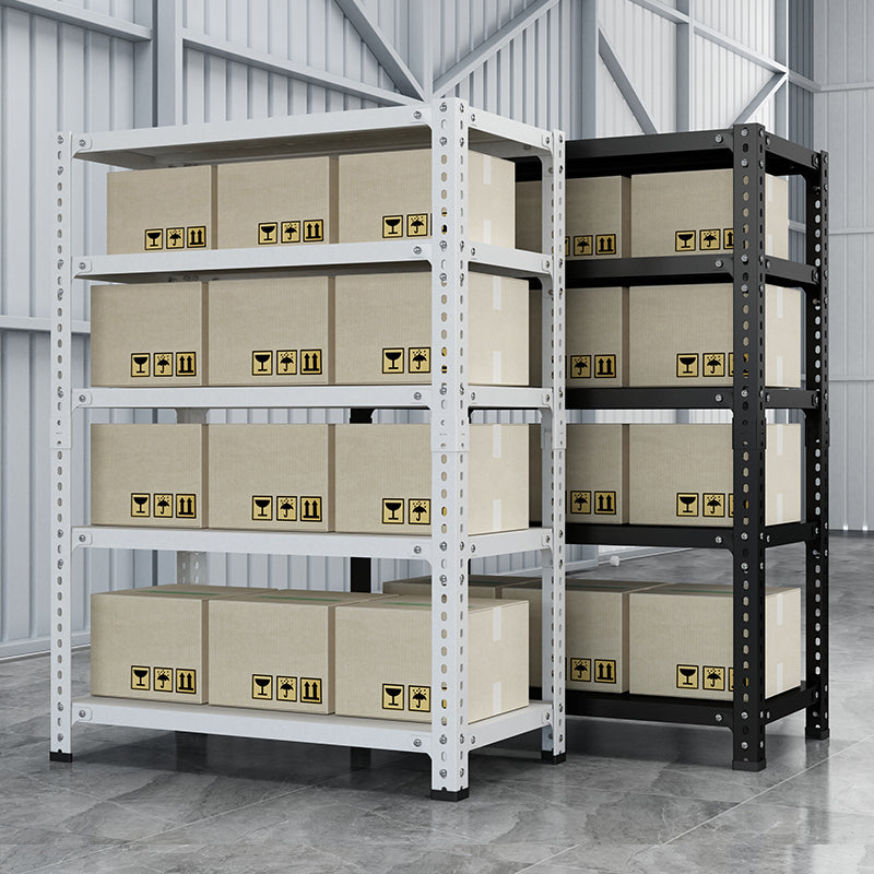 Household Storage Rack, Adjustable Display Rack, Basement Balcony Storage Rack, Carbon Steel Storage Rack, 100Cm * 40Cm * 180Cm, Five Floors White 5 White Etagere Primary Living Space Metal Contemporary Adjustable Shelves Metal