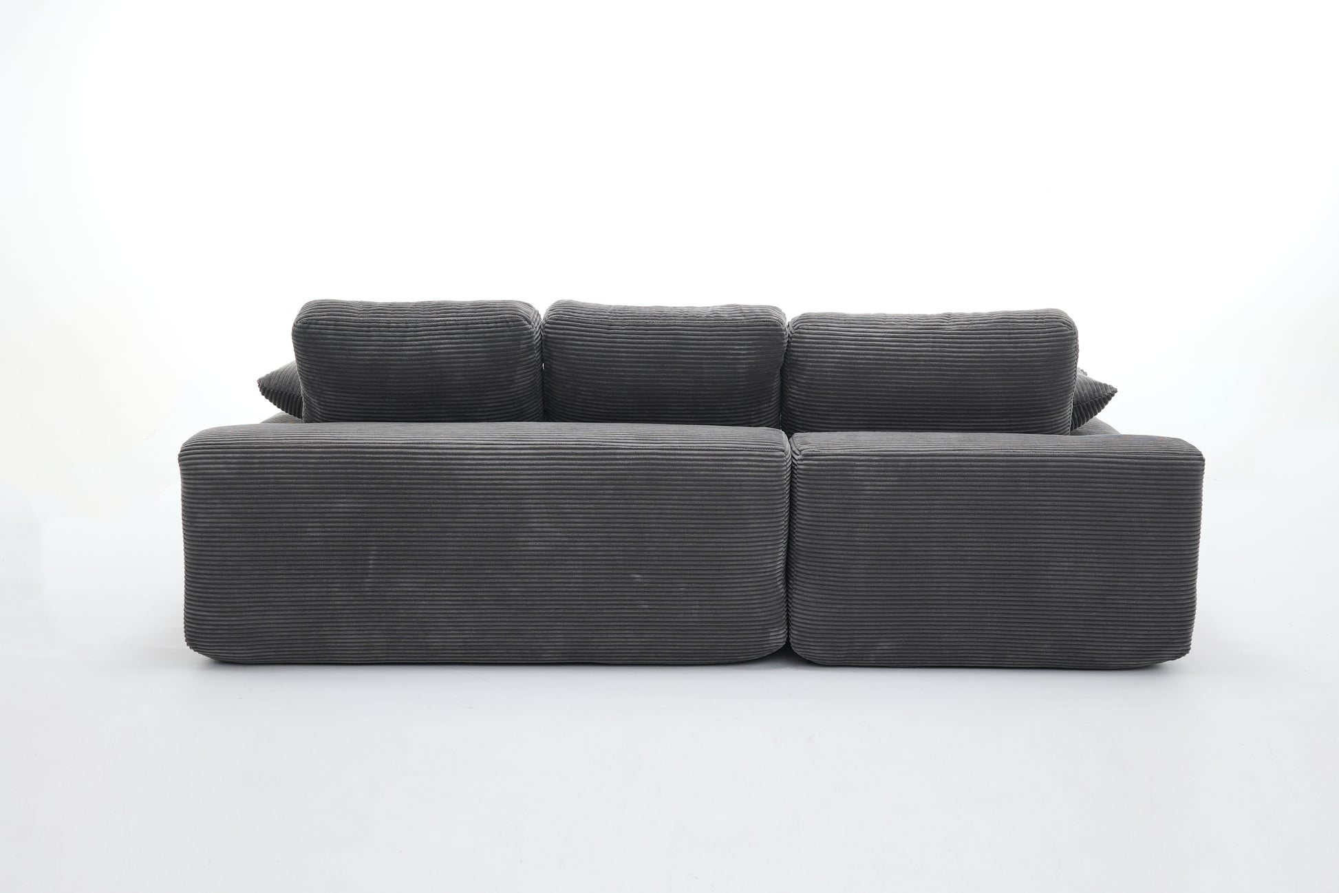 99*69" Modular Sectional Living Room Sofa Set, Modern Minimalist Style Couch, Upholstered Sleeper Sofa For Living Room, Bedroom, 2 Pc Free Combination, Installation Free Sofa, L Shape, Grey Grey Primary Living Space Soft Minimalist,Modern Foam Spring 4