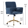 Ts Office Chair Blue Corduroy