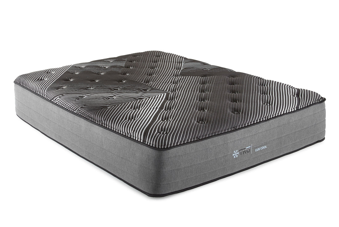 14" Pure Ice Plush Quilted Queen Mattress Black Foam Spring Queen