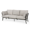 3 Seater Sofa Light Grey Fabric 3 Seat