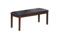 Beautiful Dining Room Furniture Walnut Black 6Pcs Set Dining Table 4X Side Chairs Bench Unique Design Back Chair Brown Wood Dining Room Bench Seating Rectangular Dining Table With Chair And Bench
