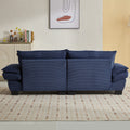 Corduroy Sofa Sleeper Couch Loveseat Sofa With Pillows Comfy Upholstered Deep Seat Sofa For Bedroom,Living Room,Apartment,Office,Dorm Blue Corduroy Blue Foam Upholstered 2 Seat
