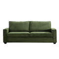 Corduroy Sofa, 87.4 Inch Modern Design Sofa With Cup Holder And Storage Bags, Deep Seat Sofa Couch,Comfy Couch For Living Room,Apartment,Green Green Corduroy 3 Seat