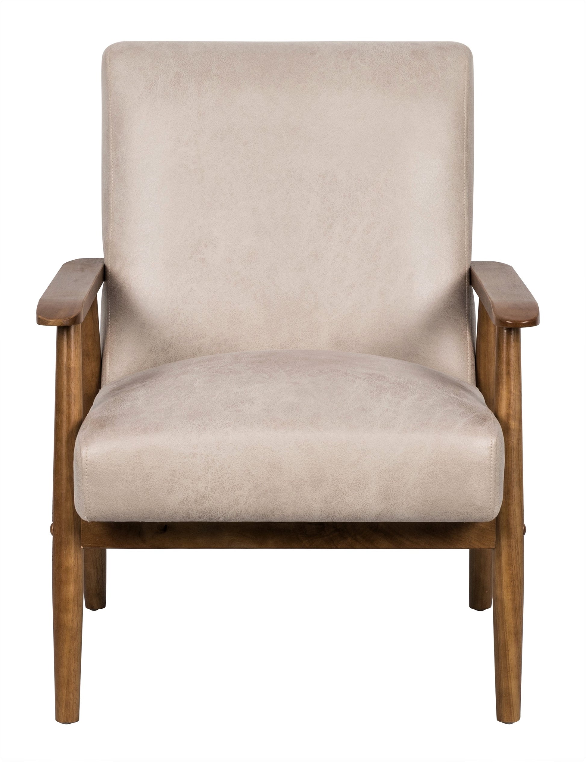 25.38'' Wide Classic Mid Century Modern Arm Chair, Light Camel Light Camel Microfiber