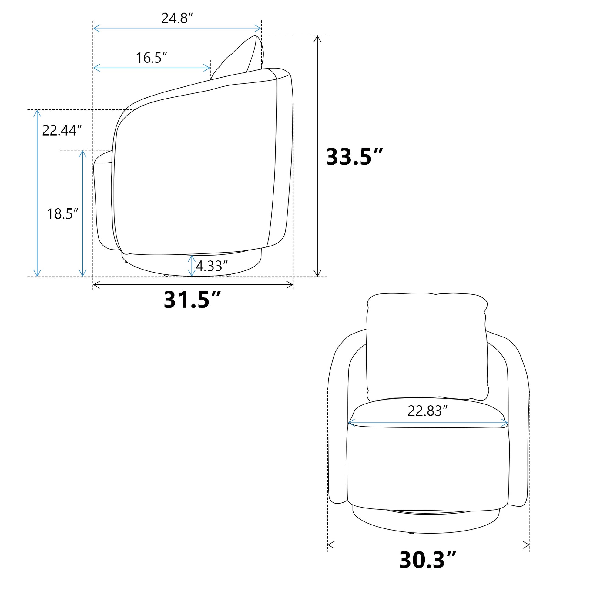 30.3"W Swivel Accent Barrel Chair And Comfy Round Accent Single Sofa Chair, 360 Degree Club Chair, Lounge Armchair For Living Room Bedroom Nursery.Mustard Mustard Chenille